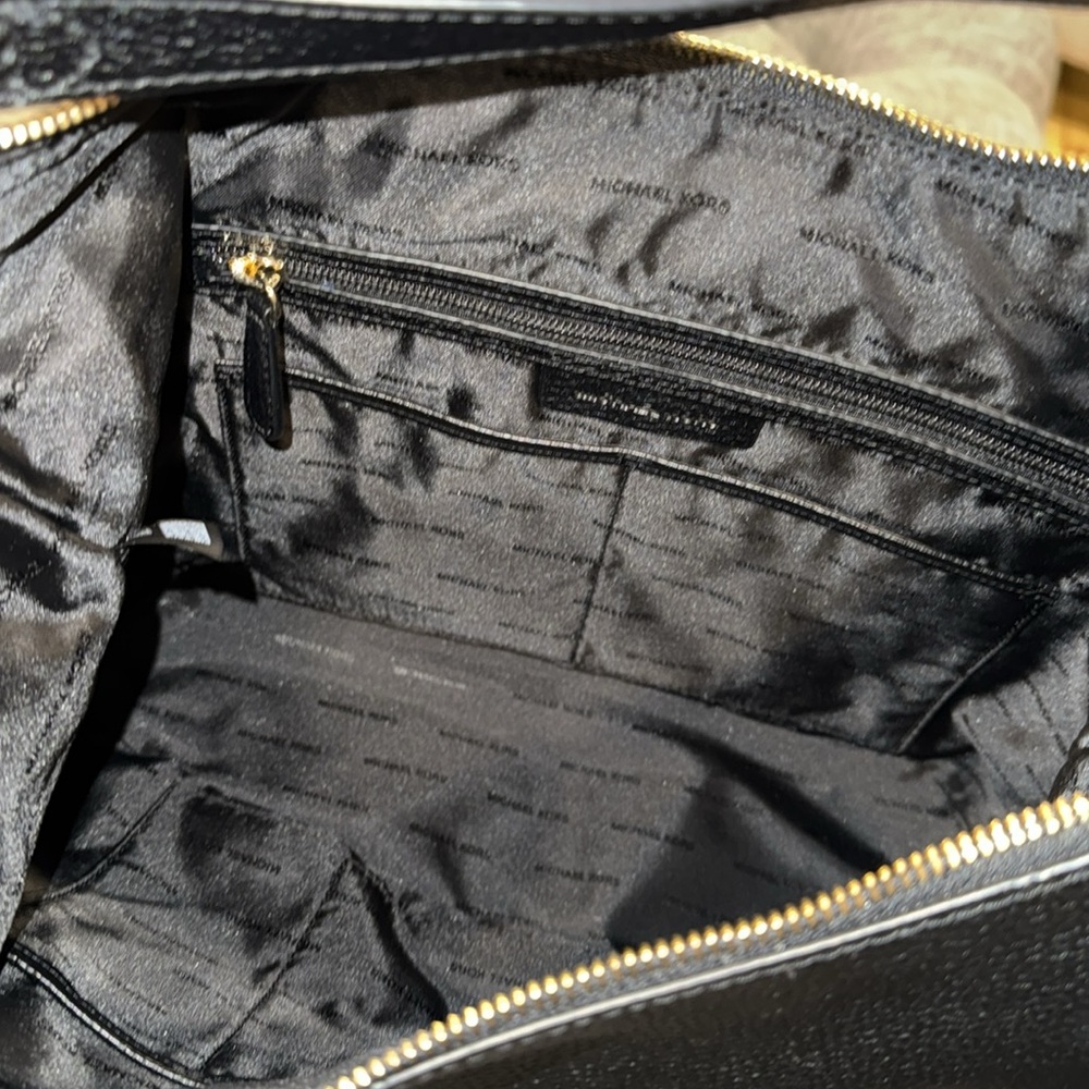 Michael Kors Bag Large Black Pebbled Leather Satchel Bag - Picture 11 of 17